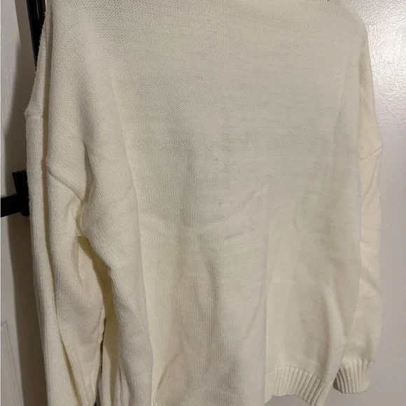White American Flag Oversized Crew Neck Sweater Womens Large - Picture 7 of 7